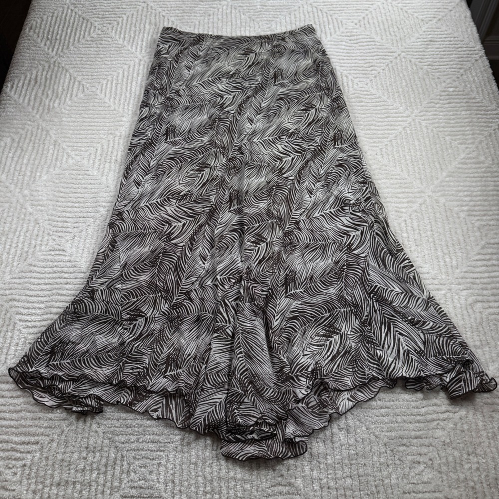 Cato Maxi Skirt Women 14/16W Brown Tropical Boho Bohemian Resort Beach Summer